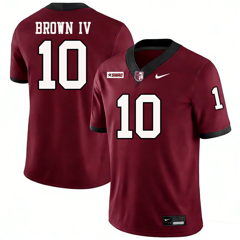 Alabama A&M Bulldogs #10 Cornelious Brown IV College Football Jerseys,Uniforms-Maroon